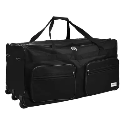 Grand sac de voyage noir 85x43x44 cm 160L à roulettes