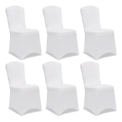 Lot de 6 housses de chaise blanches 80 - 110 cm