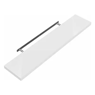 Etagère murale flottante 70cm max. 15kg blanc brillant MDF support de fixation