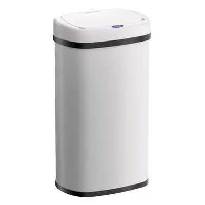 Sensor Poubelle en acier inoxydable blanc 50L