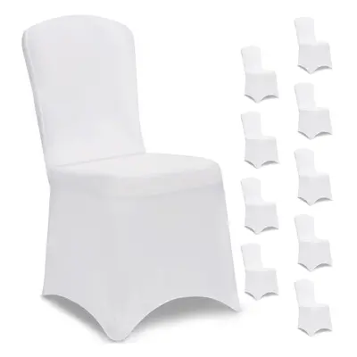 Housse de chaise, lot de 10, blanc