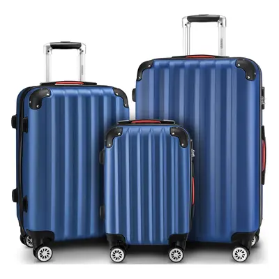 Ensemble de valises rigides Baseline 3 pièces bleu ABS Accessoires