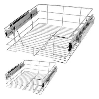 2x Tiroir téléscopique rangement pour meuble de 50cm