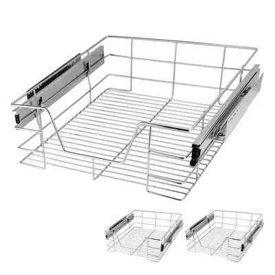 3x Tiroir téléscopique rangement pour meuble de 50 cm