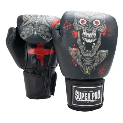 Gants de Kick-boxing en cuir Super Pro Skull