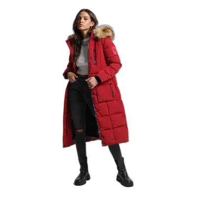 Doudoune longue bordé de fausse fourrure femme Superdry Everest