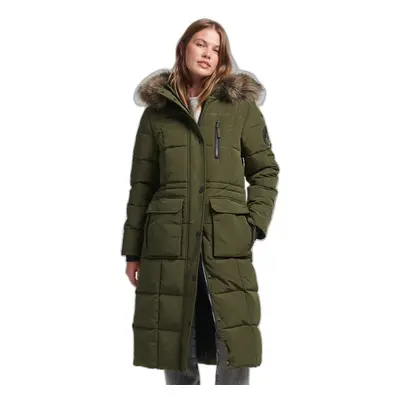 Doudoune longue bordée fausse fourrure femme Superdry Everest