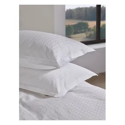 Taie d'oreiller en coton jacquard Home by TEMPUR® Luxe Blanc 70 x 50 CM