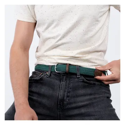 Ceinture tressée élastique Pin vert