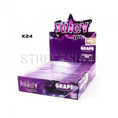 Boîte de 24 carnets de feuilles King Size Slim Raisin - Juicy Jay's - HeadShop