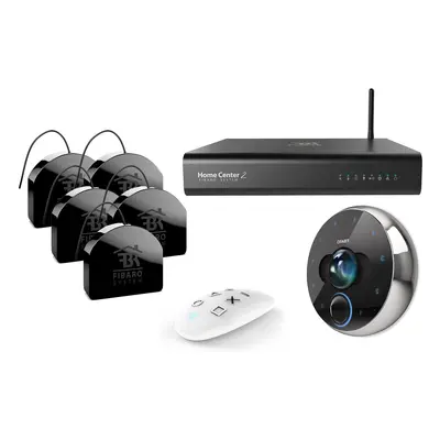 Pack pilotage des ouvrants avec Box Home Center 2 (Noire) et interphone IP - Domotique Fibaro