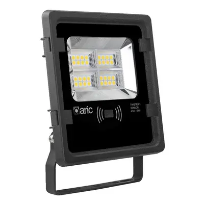 Projecteur Extérieur Twister 3 LED 45W Sensor 3000K Noir - ARIC