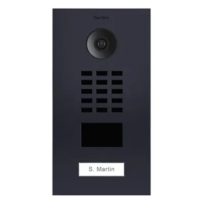 Portier vidéo IP Anthracite lecteur de badge RFID + Boitier de montage apparent - Doorbird