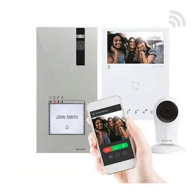 Pack Interphone quadra mini wi-fi 2 fils et caméra - 8451V/CAM - Comelit