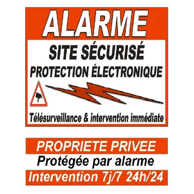 Stickers alarme porte et portail