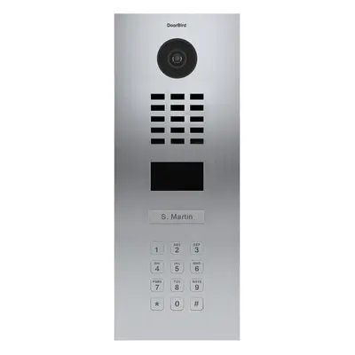 Portier vidéo IP avec lecteur de badge RFID et clavier - Doorbird D2101KV Encastrable PoE Inox