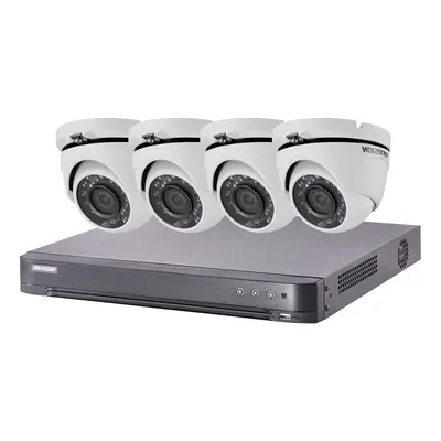 Kit video surveillance Turbo HD Hikvision 4 caméras dôme