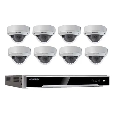 Kit vidéosurveillance 8 caméras dômes - Hikvision