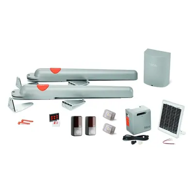 Kit motorisation pour portail battant ARIA START KIT 200 + Kit solaire et Photocellules - Nice H