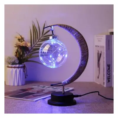 Lampe Lune Féérique | Lampe de Chevet Led - Lueur bleue