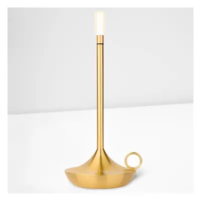 Lampe Vintage De Table Sans Fil - Lampe De Bureau Retro - Année 70 - Doré