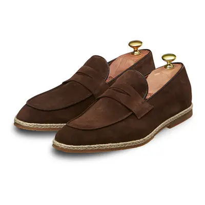 Mocassin espadrille Capri 1100 veau velours marron / Marron