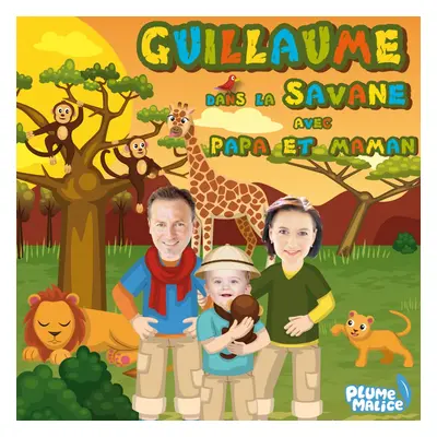 Livre enfant personnalisé - La savane version famille - Avec photo et prénom