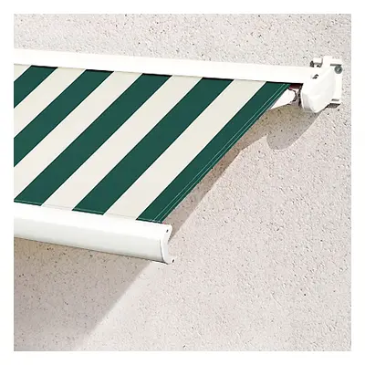 Store Banne Coffre Compacte Vert-Blanc