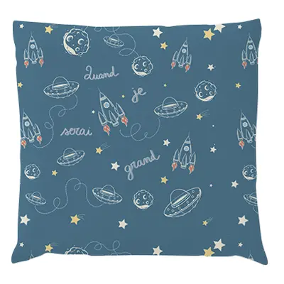 Coussin Enfant Espace bleu