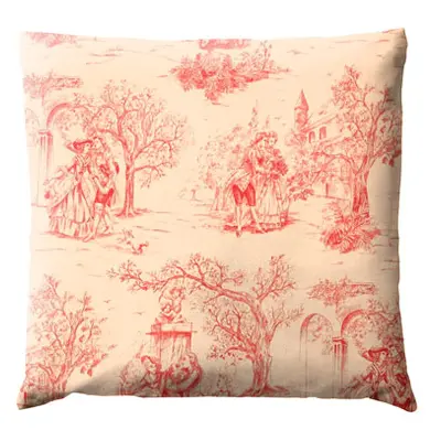 Coussin Toile de Jouy Rouge