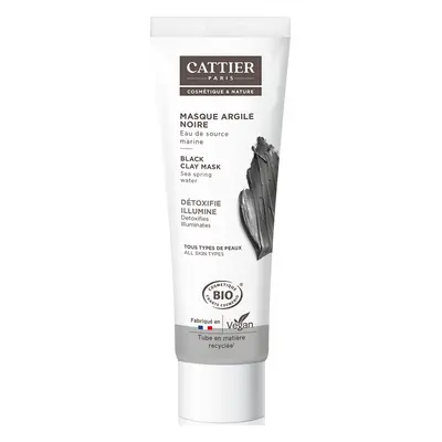 Masque nettoyant et éclaircissant au charbon de bois, 100 ml, Cattier