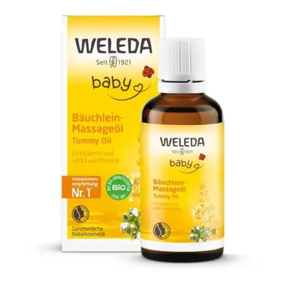 Huile apaisante pour le ventre de bébé, 50ml, Weleda Baby