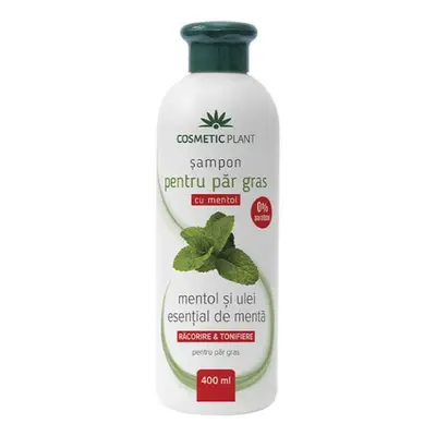 Shampooing pour cheveux gras au menthol et à l'huile essentielle de menthe, 400 ml, Cosmetic Pla