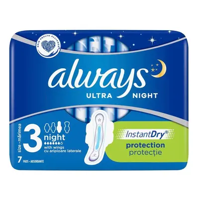 Tampon absorbant Always Ultra Night, 7 pièces, P&G