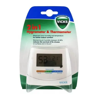 Hygromètre et thermomètre 2 en 1, TOW015094, Vicks