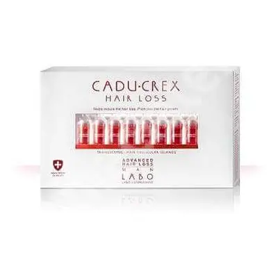 Traitement contre la chute avancée des cheveux chez l'homme Cadu-Crex, 40 ampoules, Labo