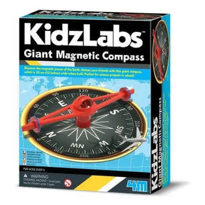 Boussole magnétique géante Kidzlabs, 5 ans+, 4M