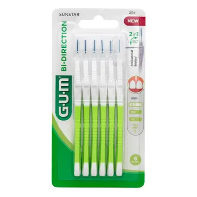 Brossettes interdentaires bidirectionnelles 0,7 mm, 6 pièces, Sunstar Gum