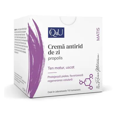 Crème de jour anti-rides à la propolis Matis Q4U, 50 ml, Tis Farmaceutic