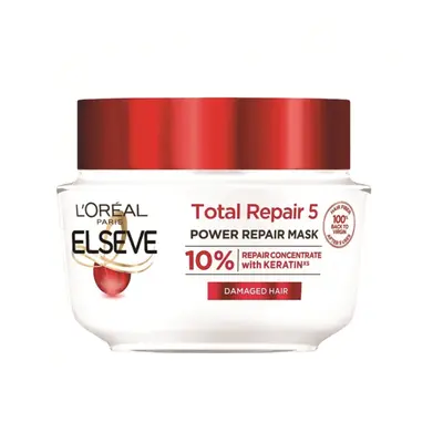 Masque capillaire Total Repair 5 pour cheveux abîmés, 300 ml, Elsev