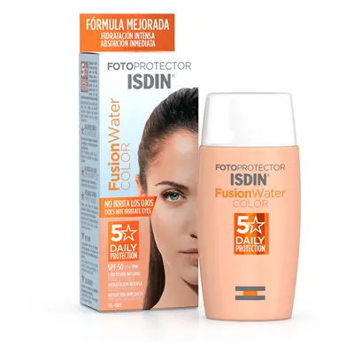 Isdin Fusion Water Color Crème solaire photoprotectrice pour le visage avec SPF 50 50 ml