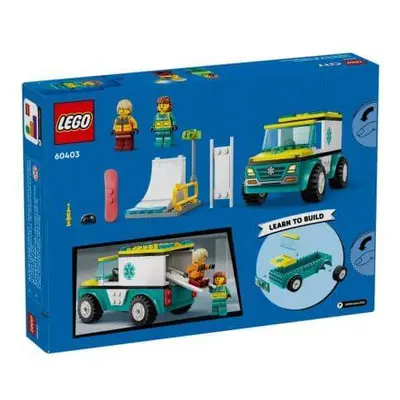 Ambulance d'urgence et planche à neige, +4 ans, 60403, Lego City