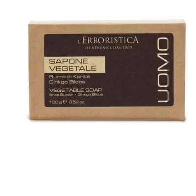 Savon pour homme au beurre de karité et au ginkgo biloba, 100 g, L'Erboristica