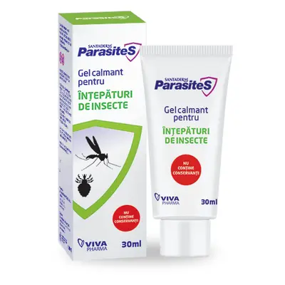 Gel apaisant pour les piqûres d'insectes Parasites Santaderm, 30 ml, Viva Pharma