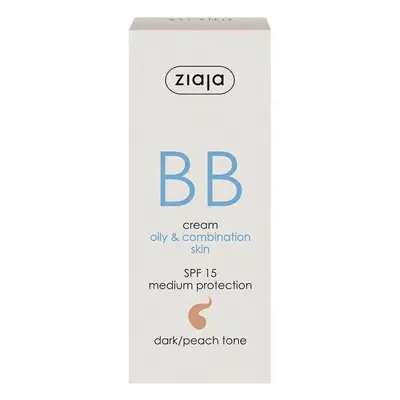 BB crème avec SPF 15 Teinte foncée pour peau mixte et grasse, 50 ml, Ziaja