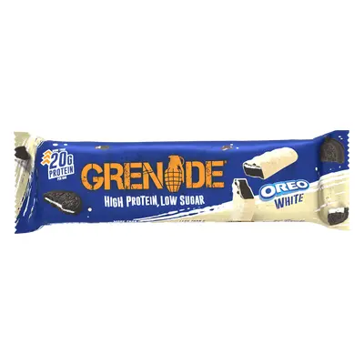 Grenade High Protein, Low Sugar Bar Oreo White, barre protéinée à la saveur de biscuit blanc Ore