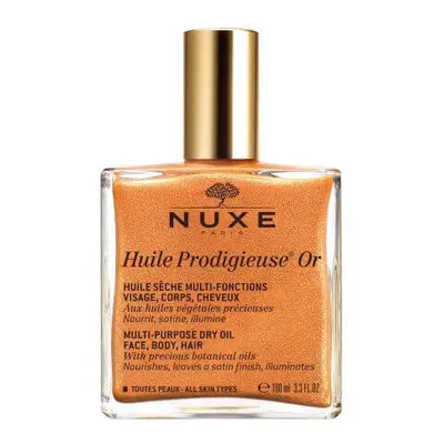 Huile multifonctionnelle avec paillettes pour le visage, le corps et les cheveux, 100 ml, Nuxe