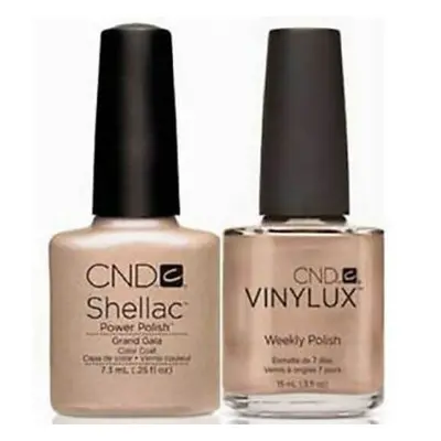 CND Vinylux set de vernis à ongles et vernis semi-permanent Shellac Grand Gala 2x15ml