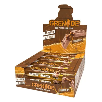 Grenade High Protein, Low Sugar Bar Fudged Up Chocolate Flavored Caramel Protein Bar, 60g