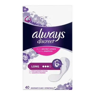 Always Discreet Liners Large, 40 pièces